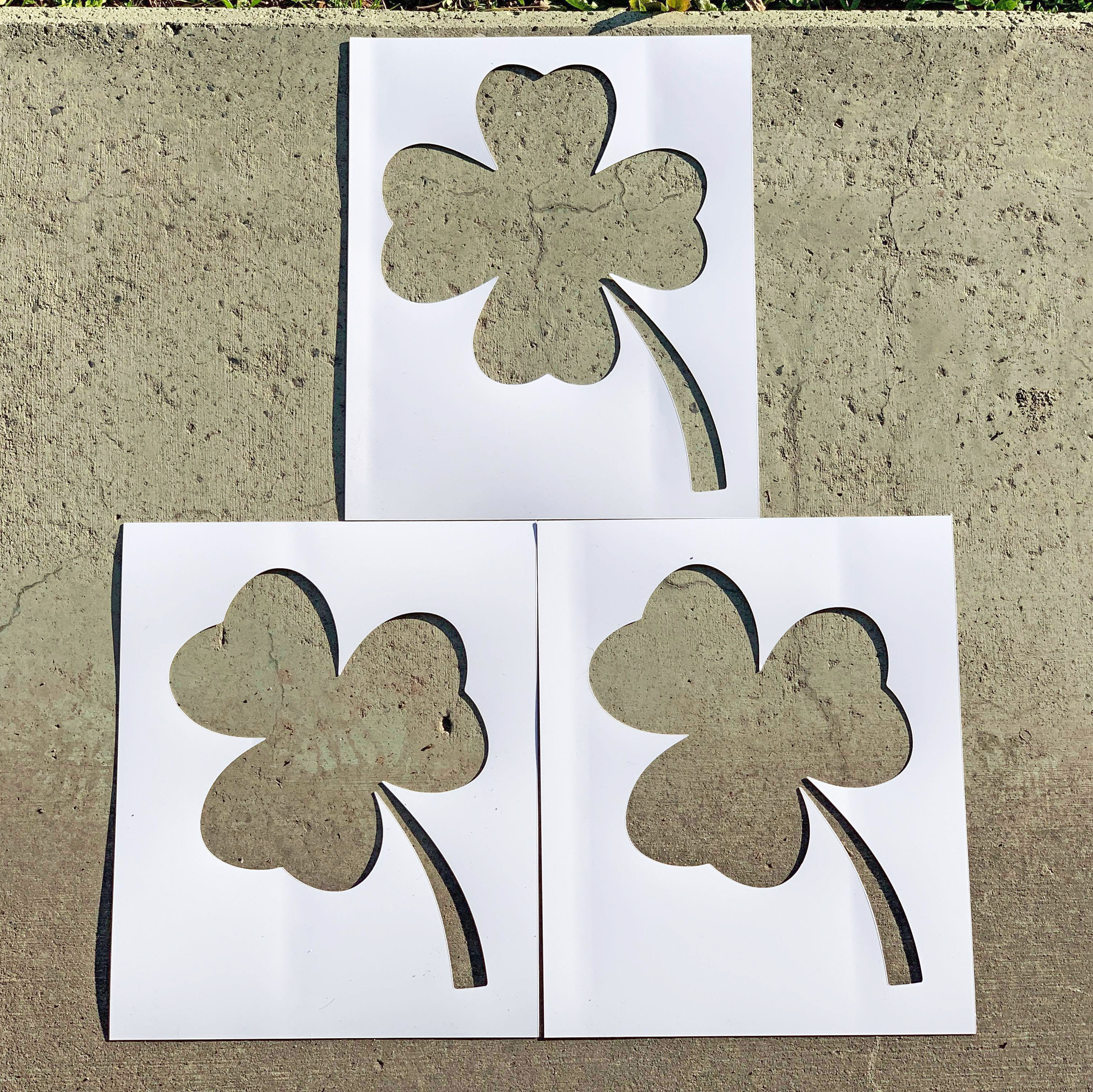 Lucky Clover rainwork stencils