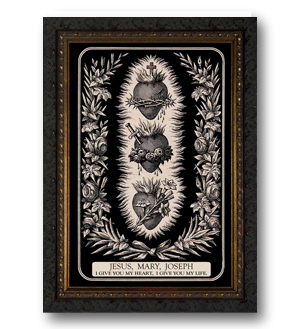 Three Hearts Framed Art