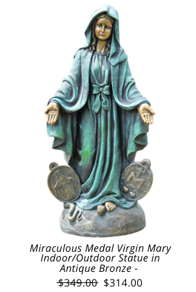 Bronze Miraculous Medal Statue