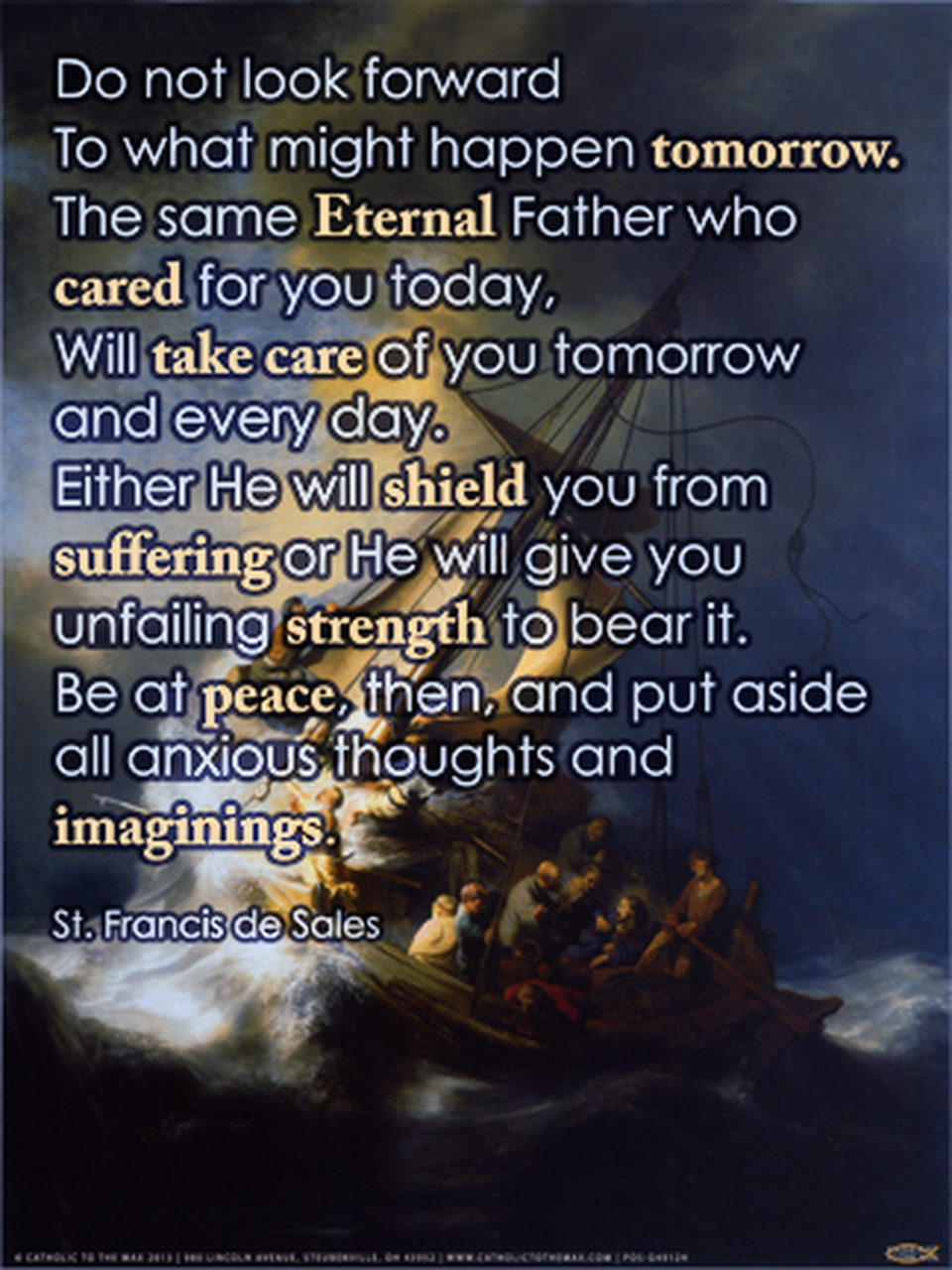 St Francis de Sales Quote Poster
