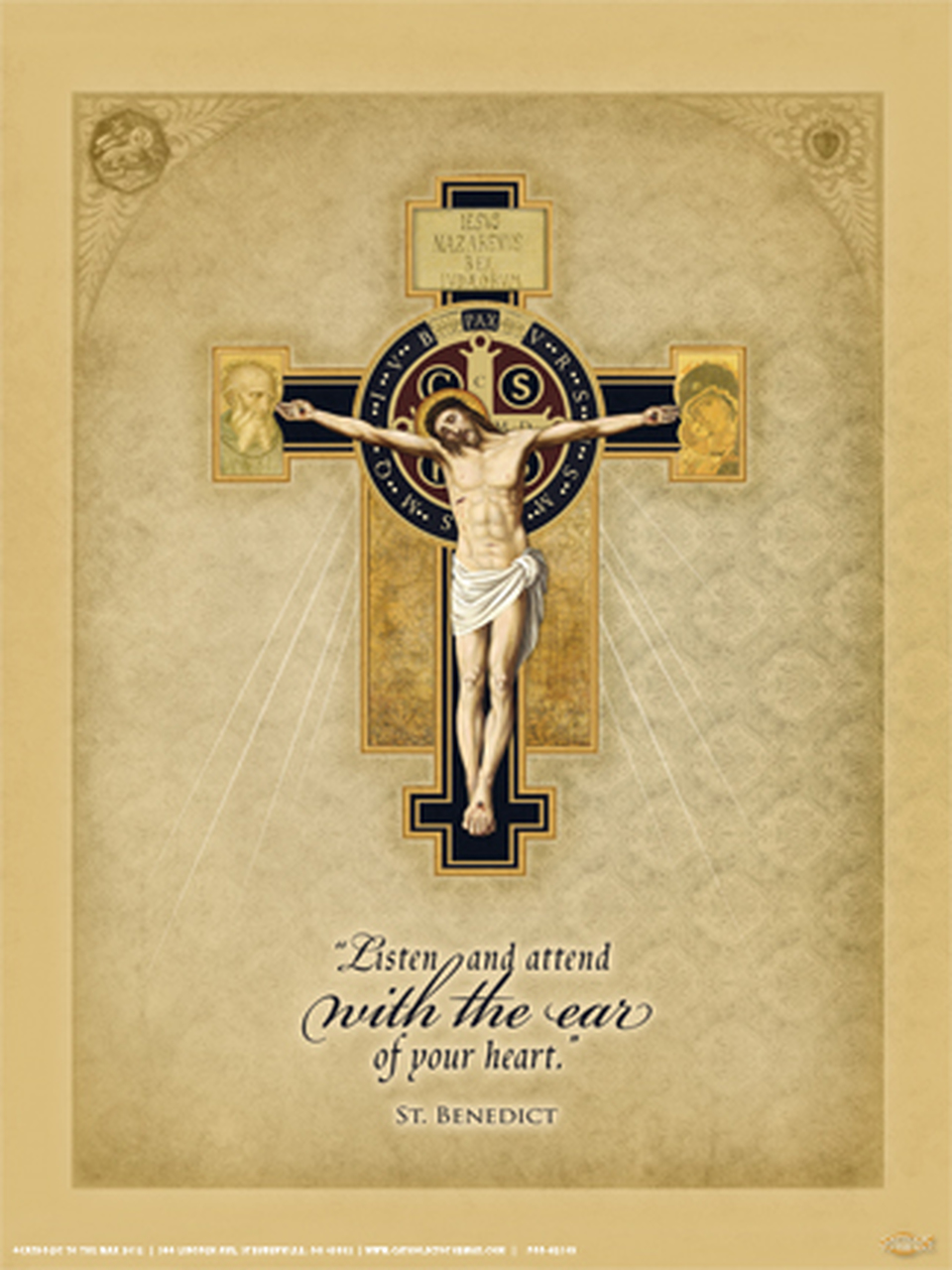 Benedictine Cross Poster