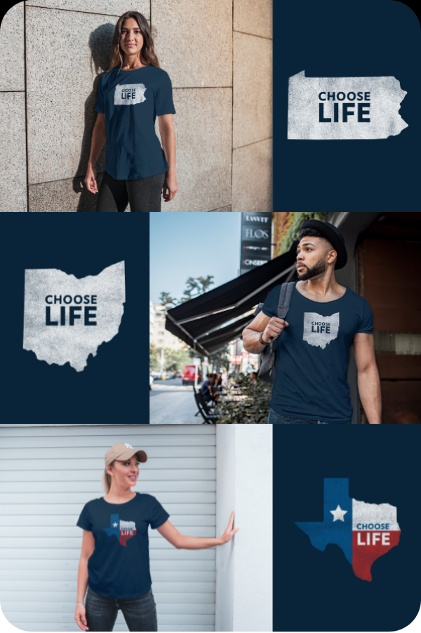 Choose Life State tees
