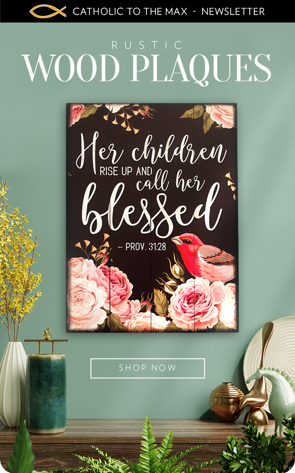 Catholic Rustic Wood Plaques