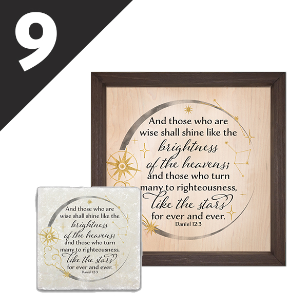 Day 9: “Like the Stars“ Coaster and Framed Art