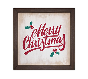 Merry Christmas Rustic Framed Art