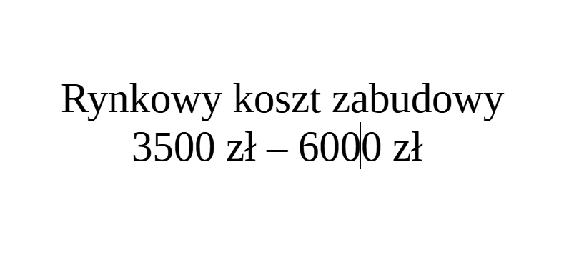 przykładowy koszt zabudowy meblowej