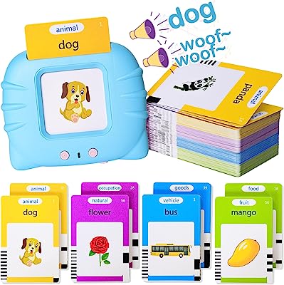 Talking flash cards early learning toy