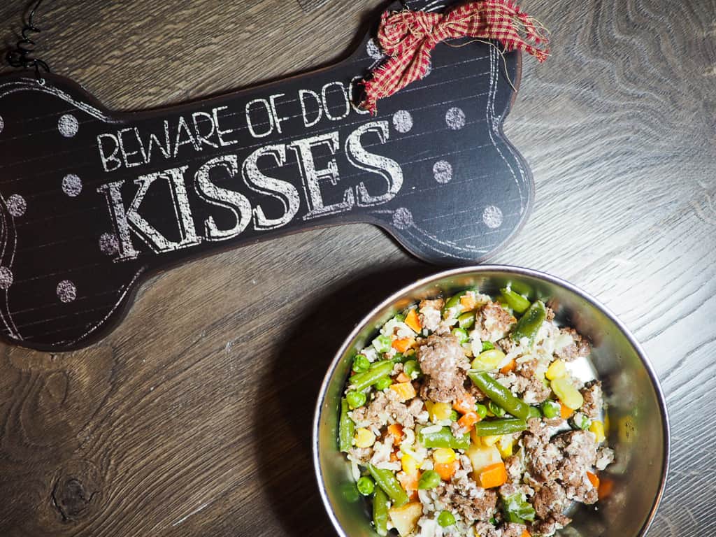 Ground Beef, Rice & Veggies For Dogs