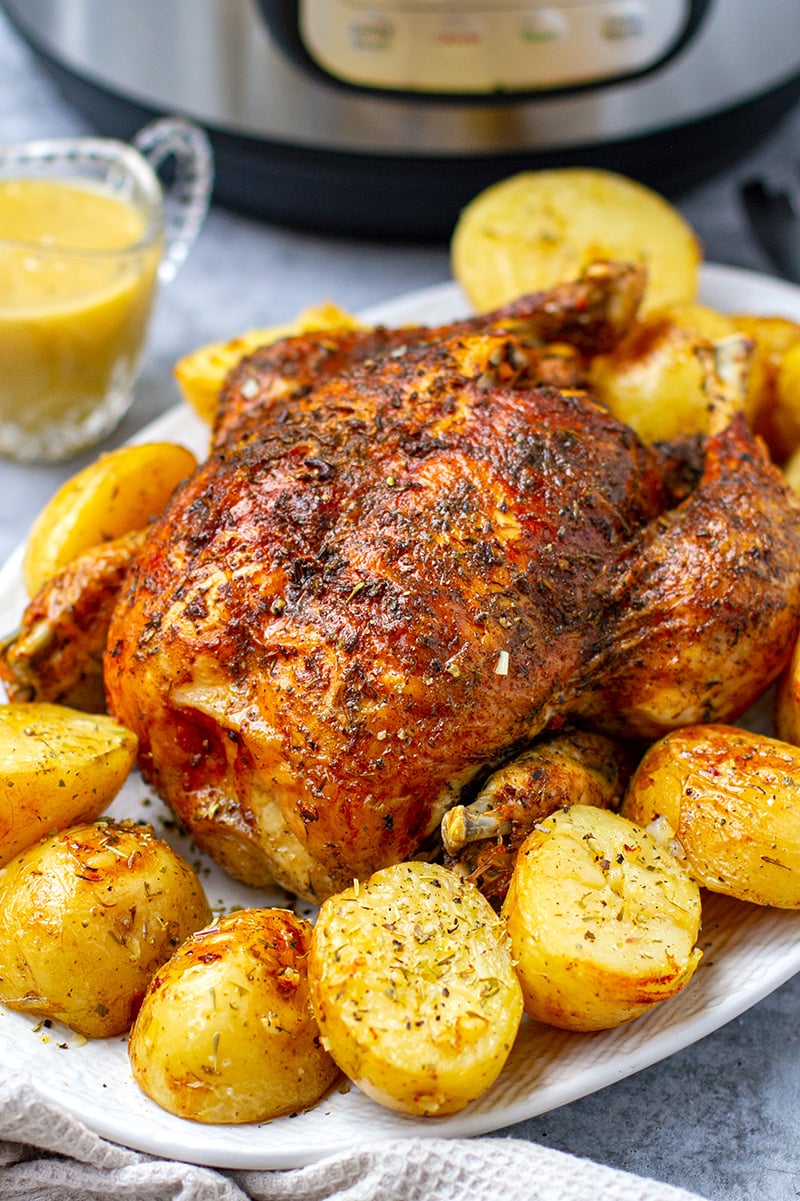 Herb Garlic Roast Chicken & Potatoes