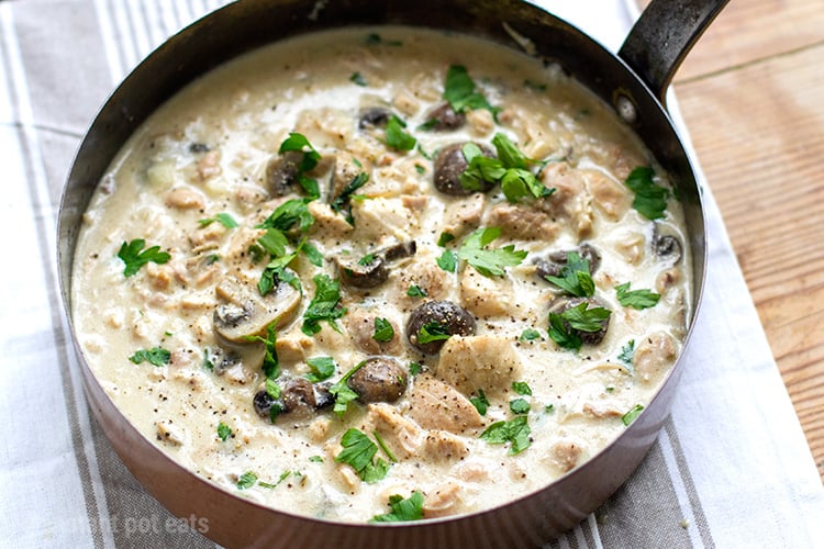 INSTANT POT CHICKEN MUSHROOM STEW