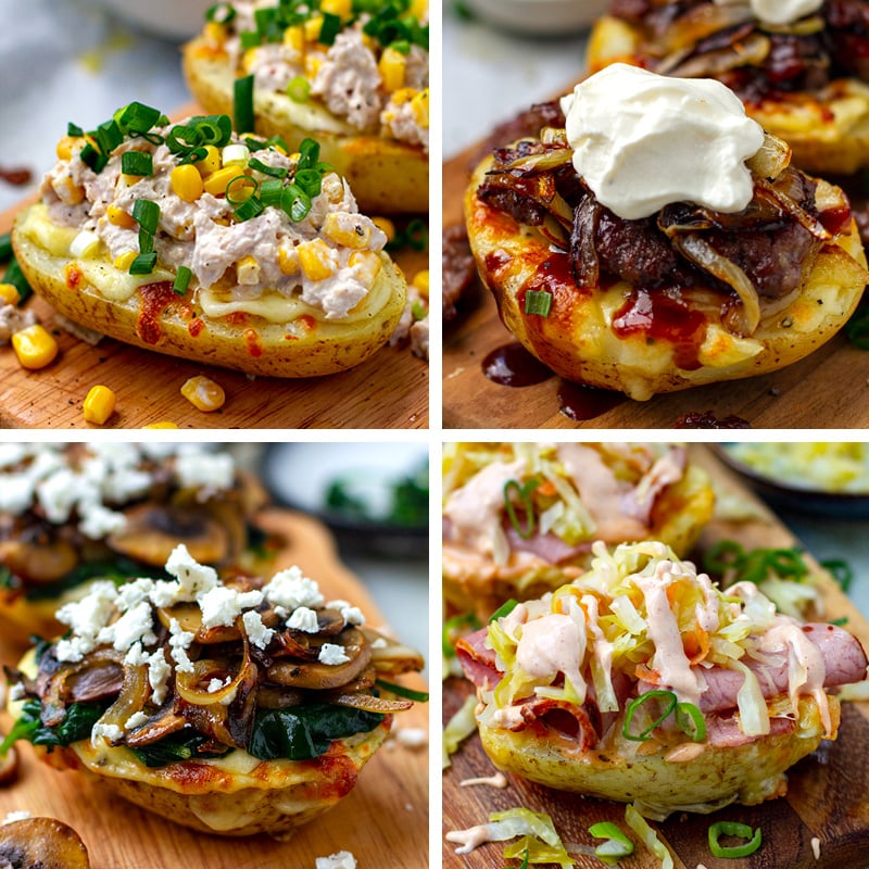 Instant Pot Stuffed Baked Potatoes 4 Ways