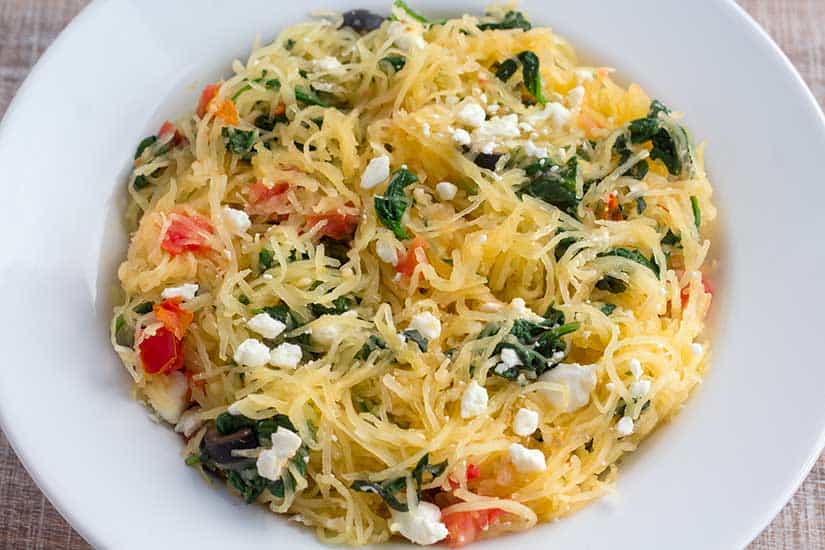 Instant Pot Spaghetti Squash Greek Style