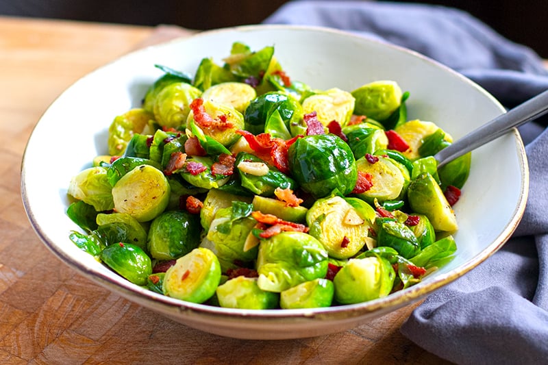 Brussels Sprouts With Crispy Bacon