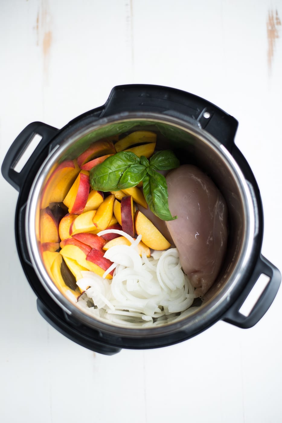 Instant Pot Peach Chicken & Basil