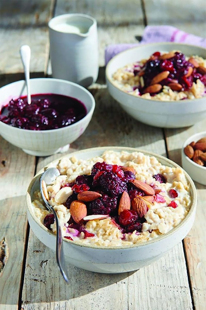 Instant Pot Steel-Cut Oats with Cranberries & Almonds