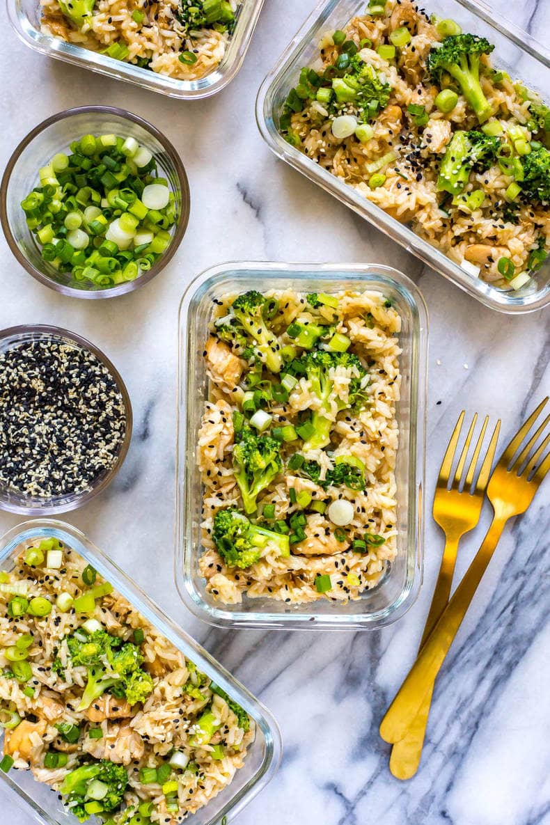 Honey Garlic Chicken Meal Prep Bowls