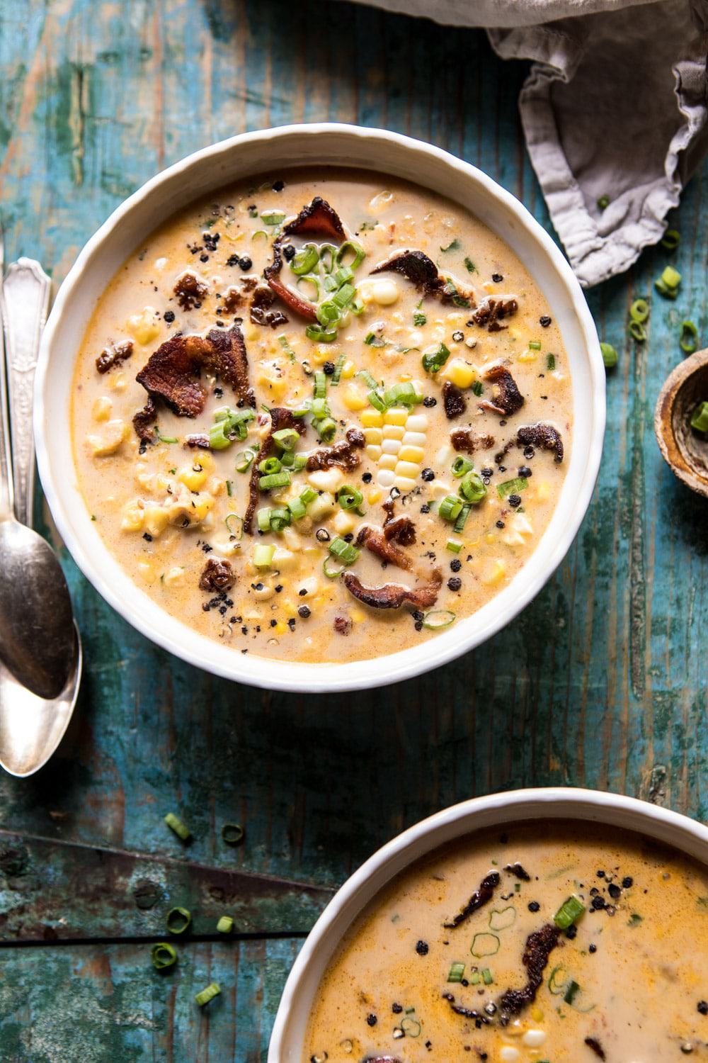 Instant Pot Chipotle Cheddar Corn Chowder