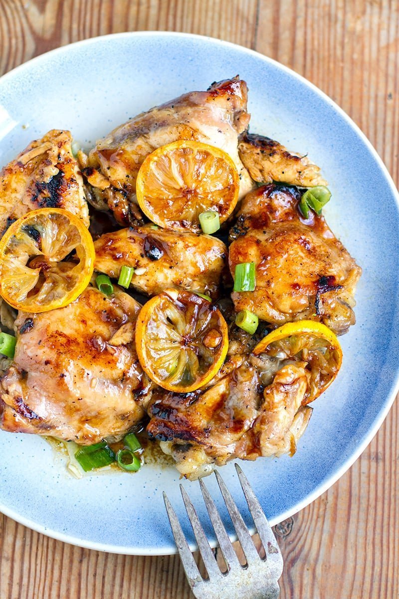 Instant Pot chicken thighs with honey lemon chicken 
