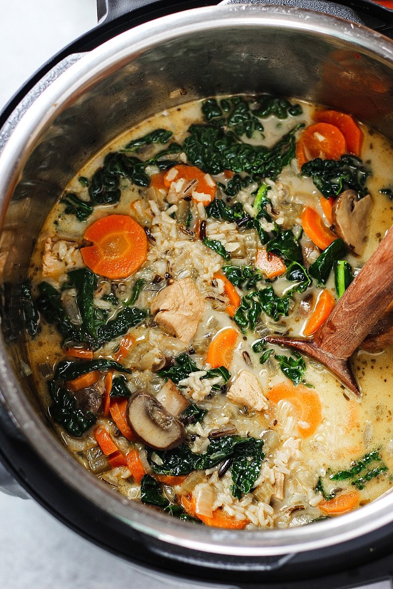 Instant Pot Chicken Wild Rice Soup