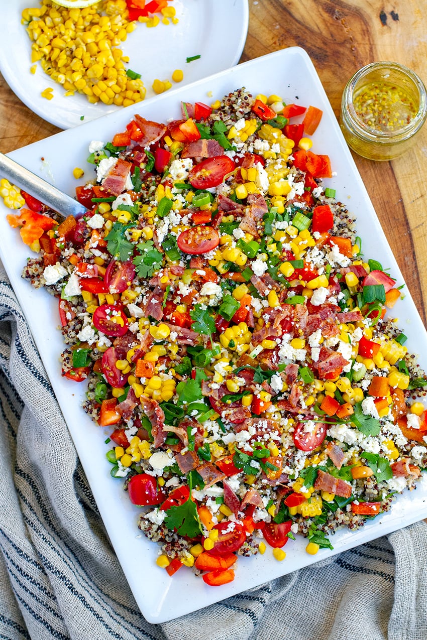 Quinoa Salad With Corn & Crispy Bacon