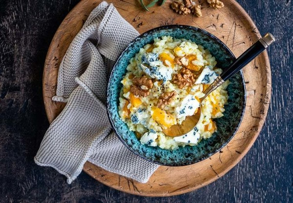 Butternut Squash Risotto With Blue Cheese (Or Without)