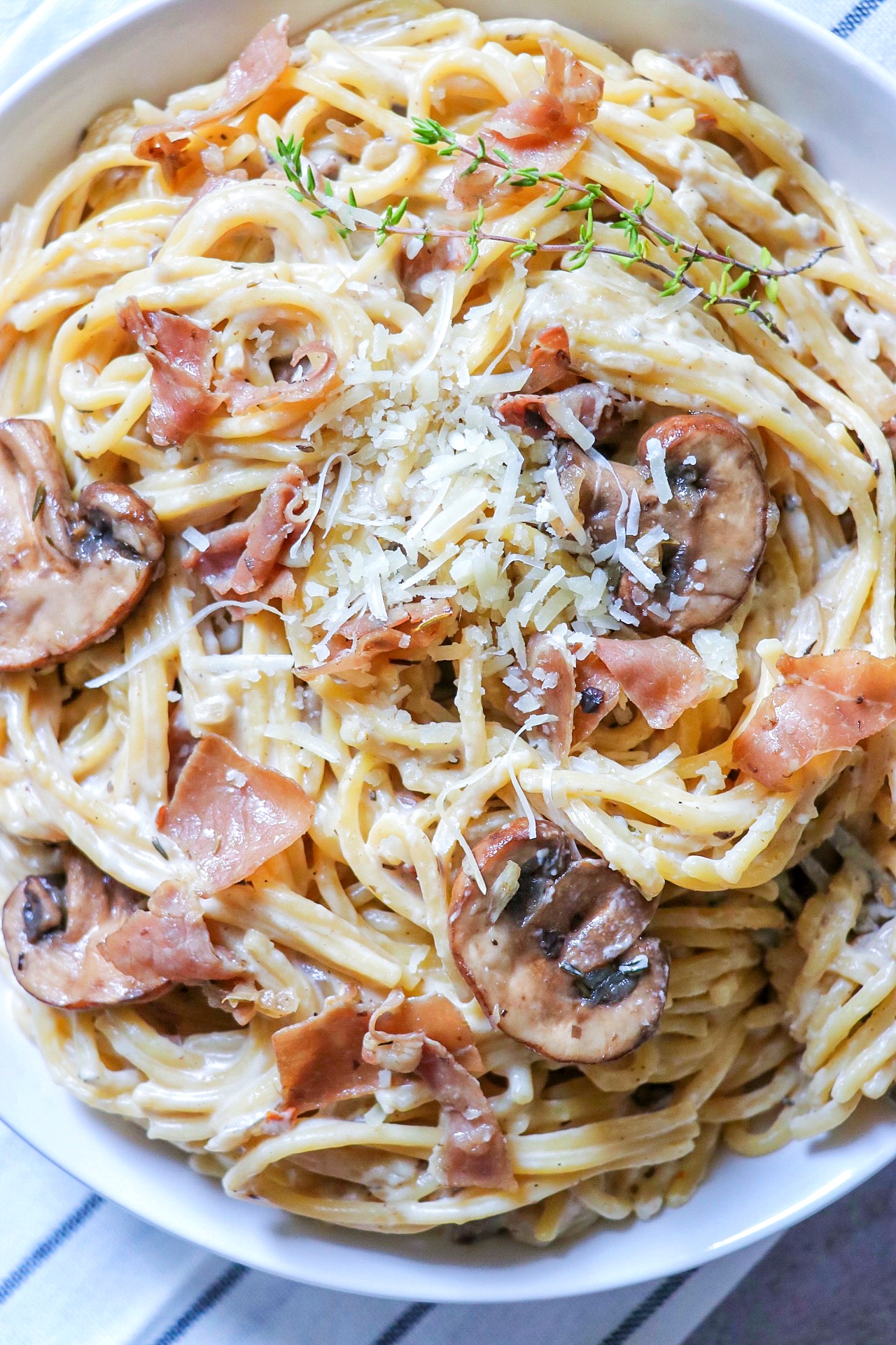 instant pot mushroom prosciutto pasta