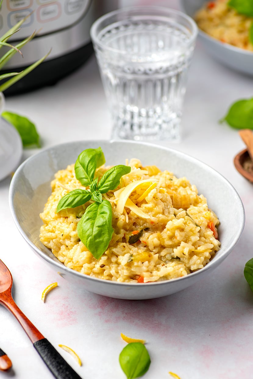 INSTANT POT VEGETABLE RISOTTO WITH LEMON & PARMESAN