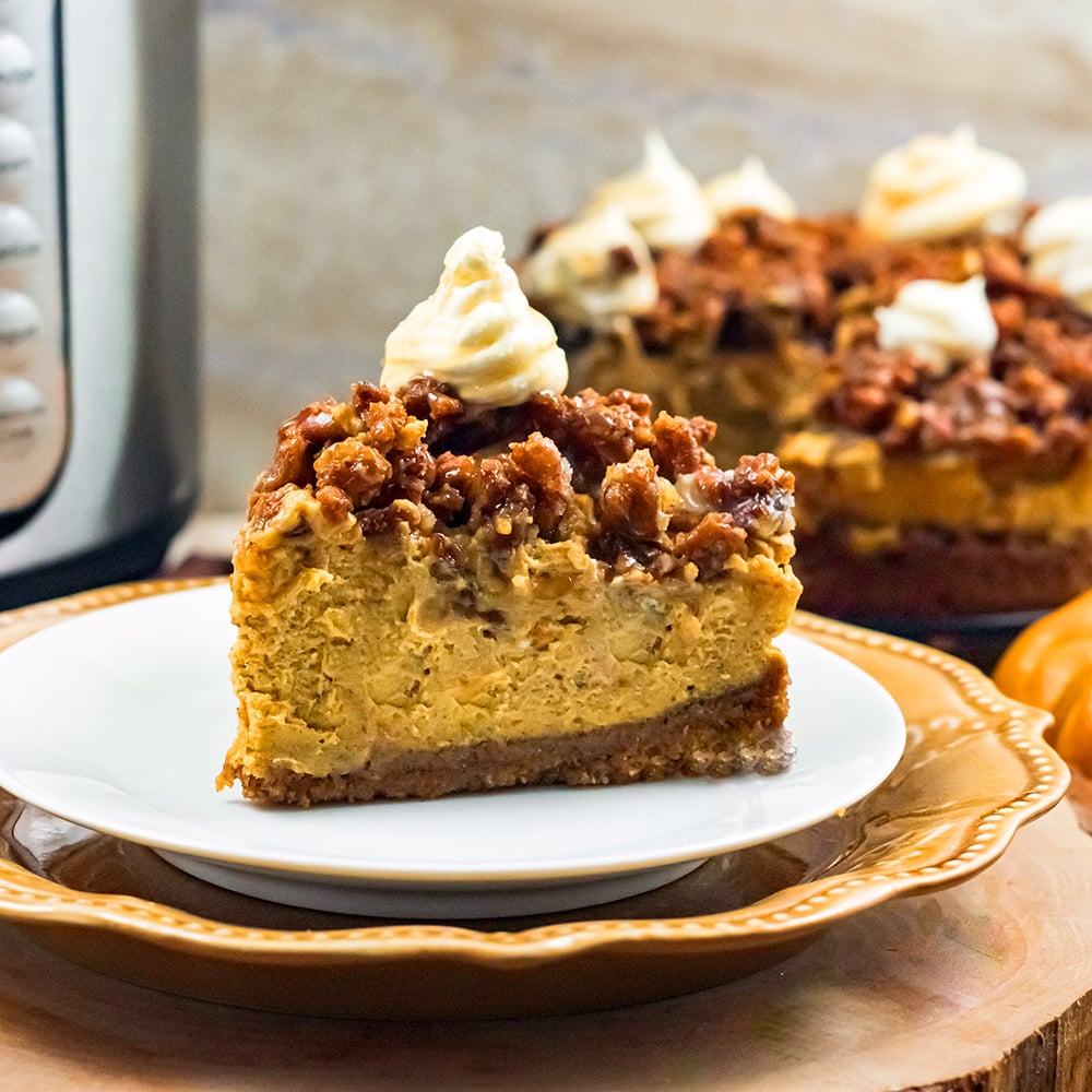 Pumpkin pecan cheesecake