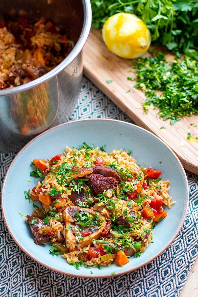 INSTANT POT OSSO BUCO & RICE