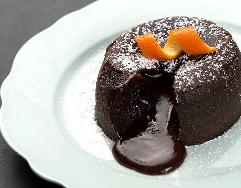 Molten Chocolate Orange Lava Cakes