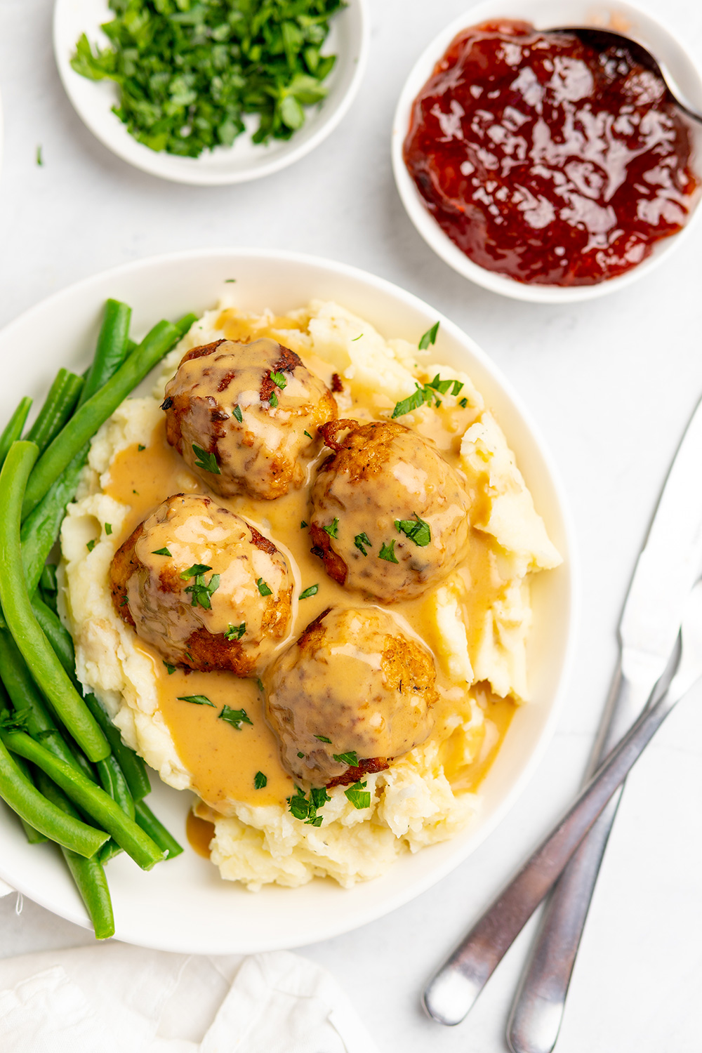 Instant Pot Turkey Meatballs & Gravy