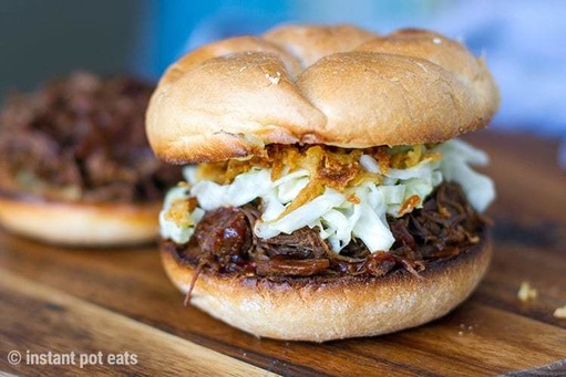 Shredded beef sandwiches