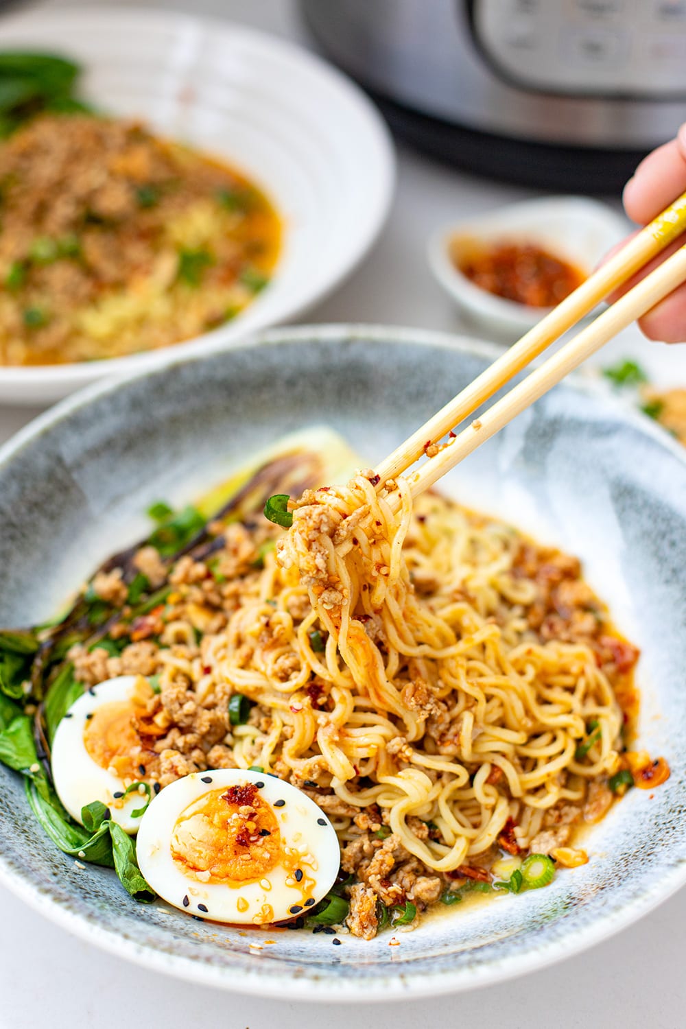 Ground Pork & Chili Oil Ramen Noodles