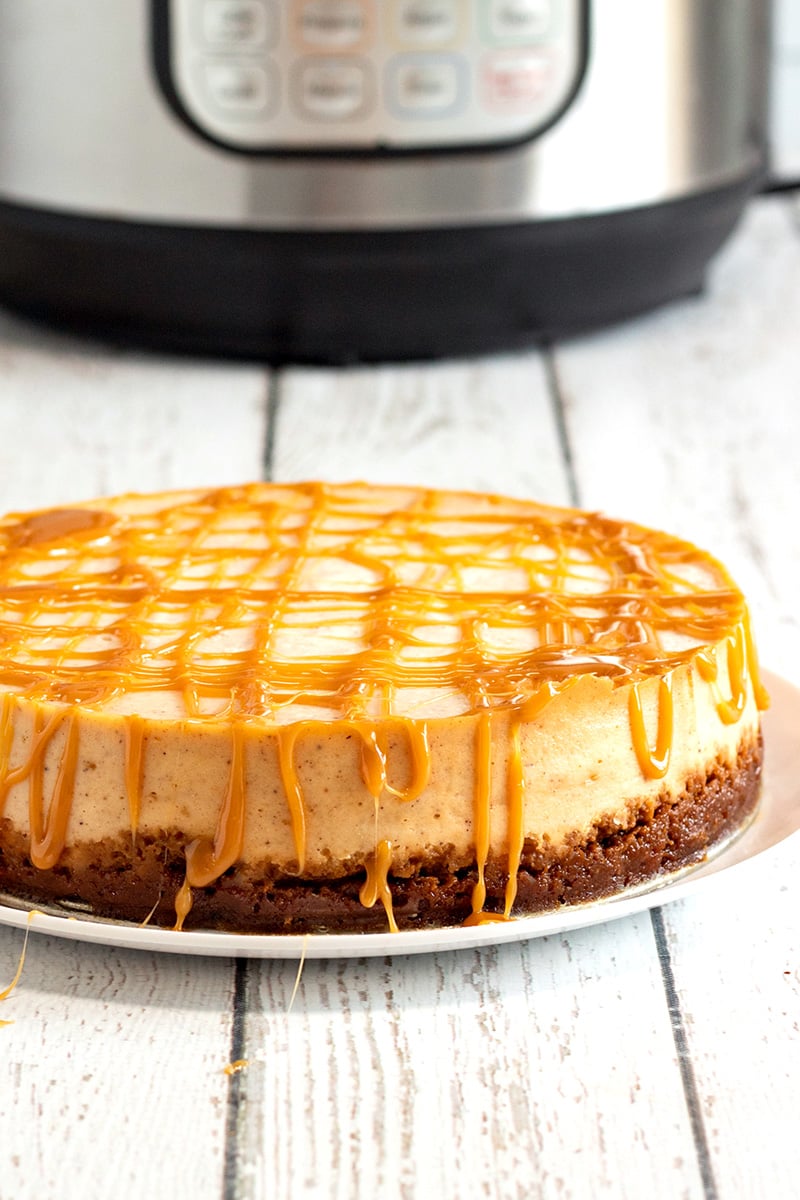 Eggnog Caramel Cheesecake