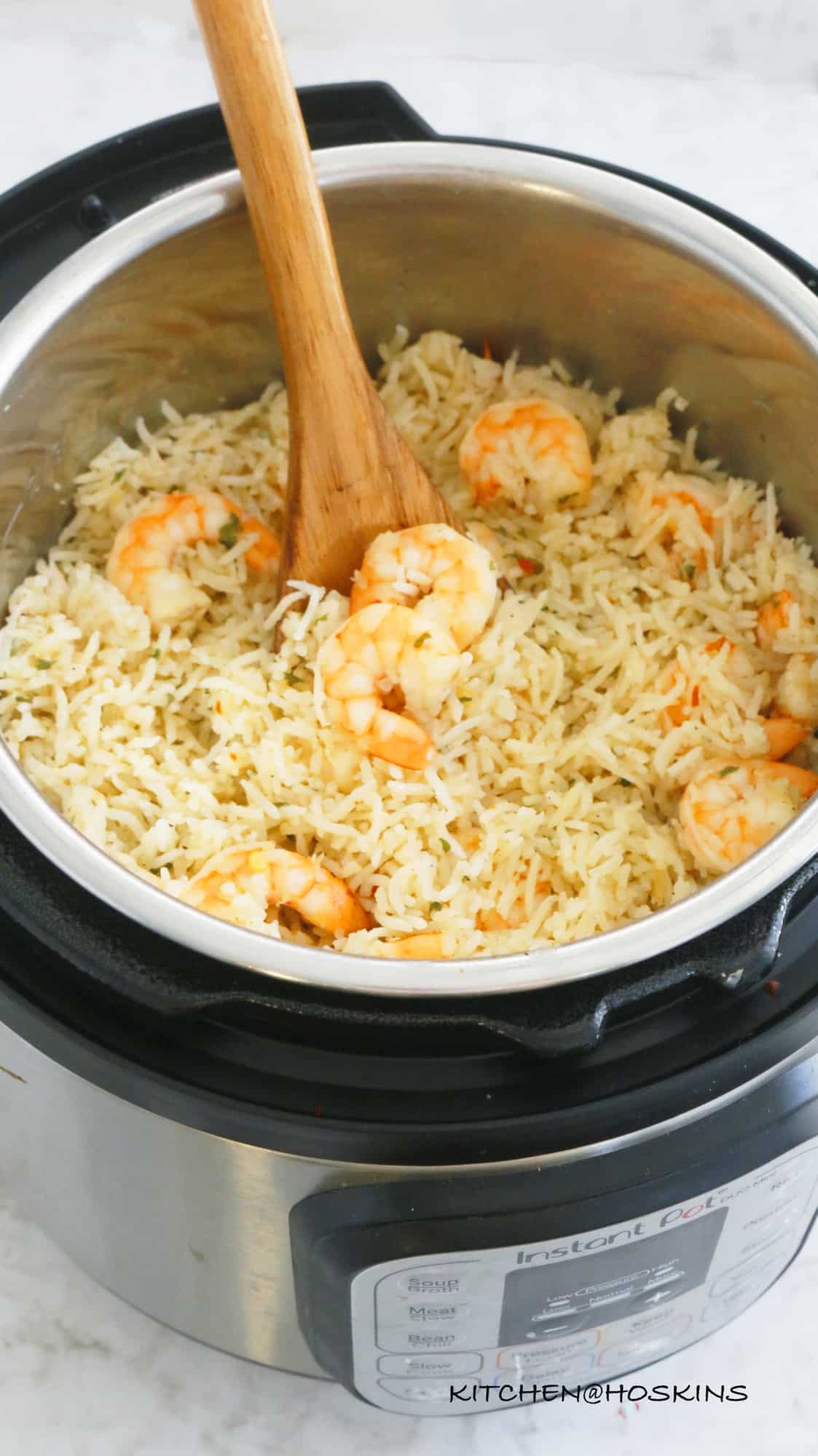Garlic Butter Shrimp and Rice in Instant Pot