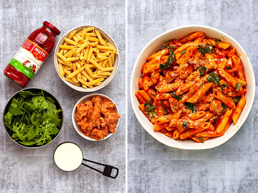 5-Ingredient Creamy Sausage Pasta