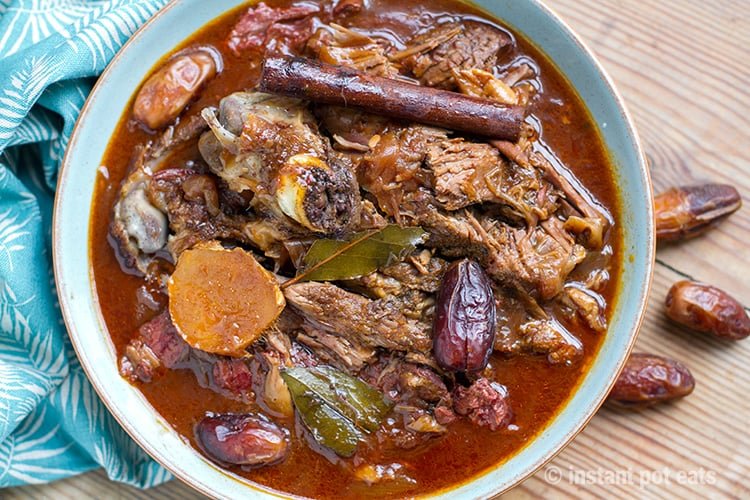 Instant Pot Leg of Lamb Stew with Dates & Cinnamon