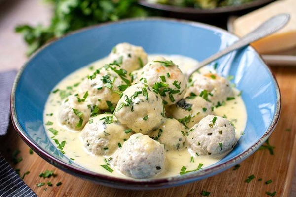 Instant Pot Chicken Alfredo Meatballs (Keto, GF)