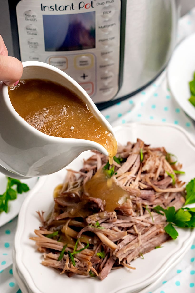 Easy Instant Pot Pork Shoulder & Gravy