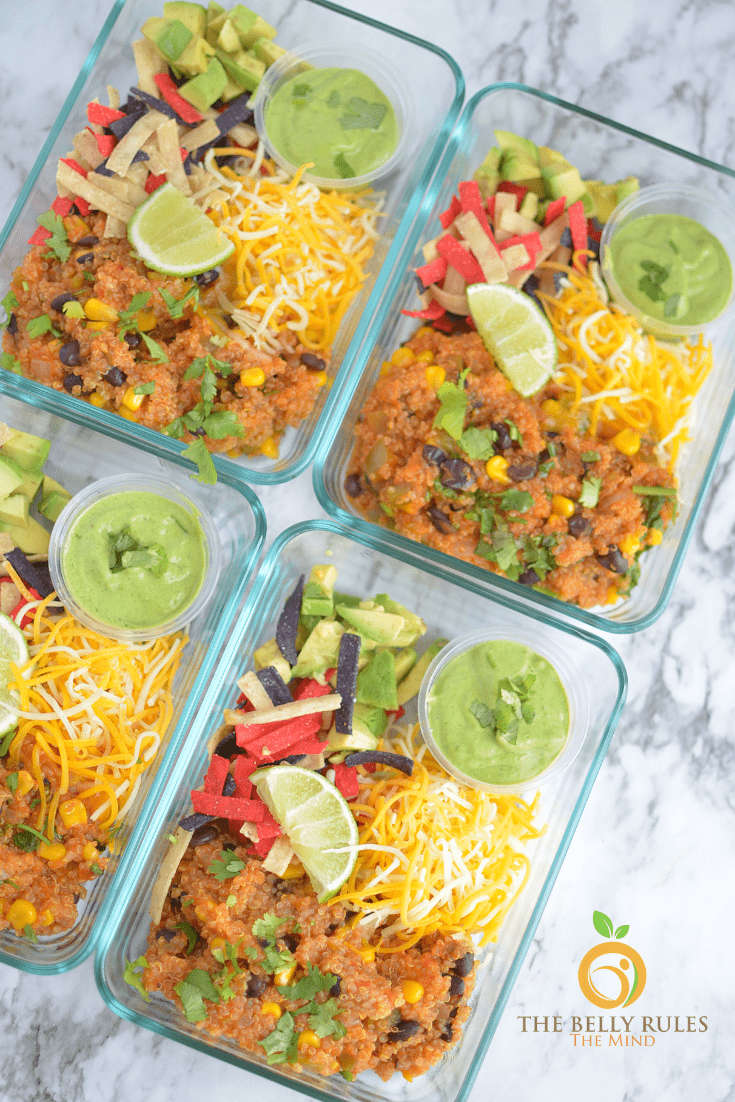 Meal Prep Quinoa Burrito Bowls