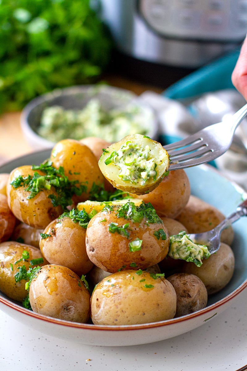Instant Pot Salt Potatoes With Herb Butter