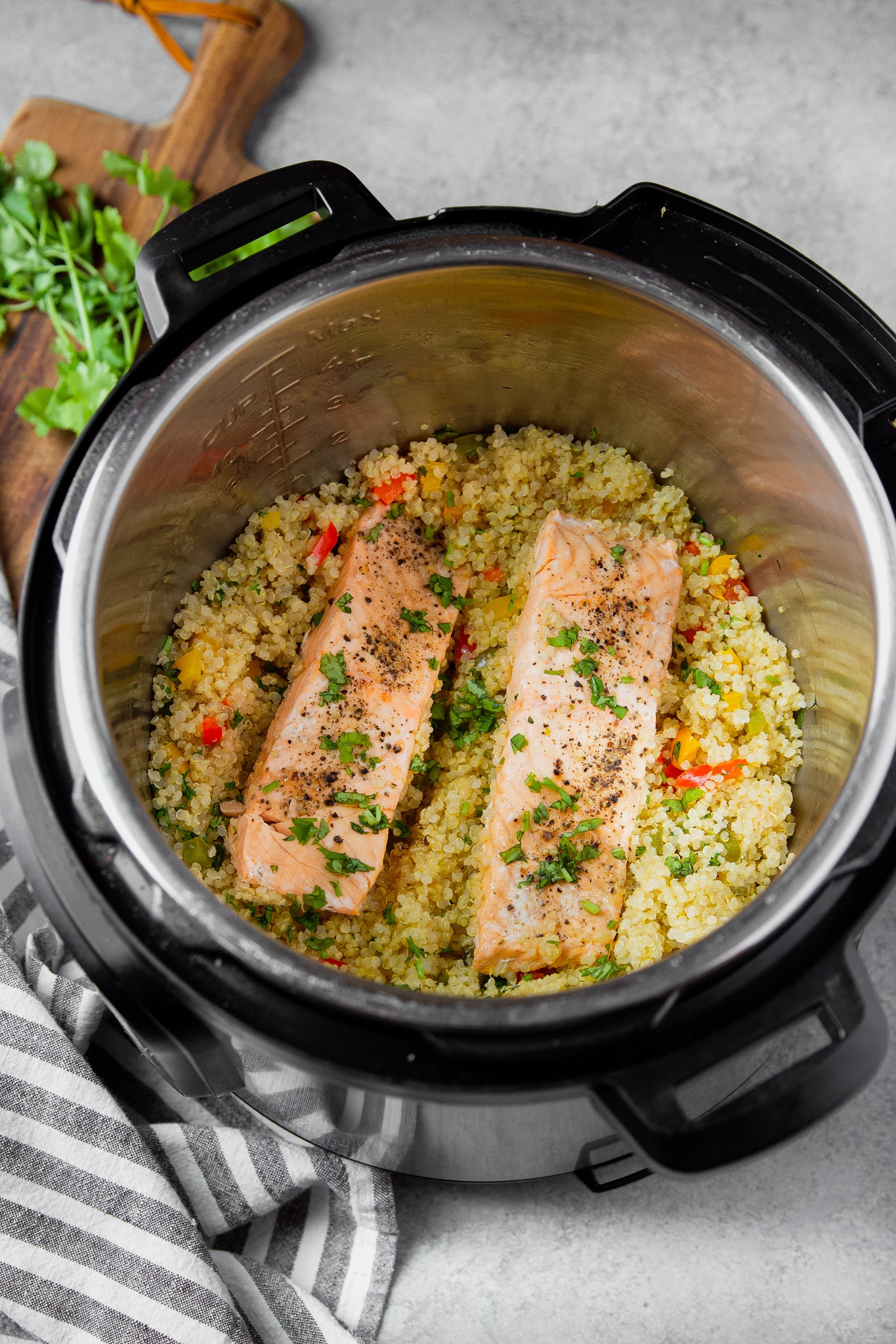 Instant Pot Salmon and Quinoa