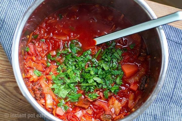 Instant Pot Borscht Soup (GF, vegan-friendly) 