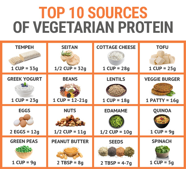 Vegetarian Protein Source Chart