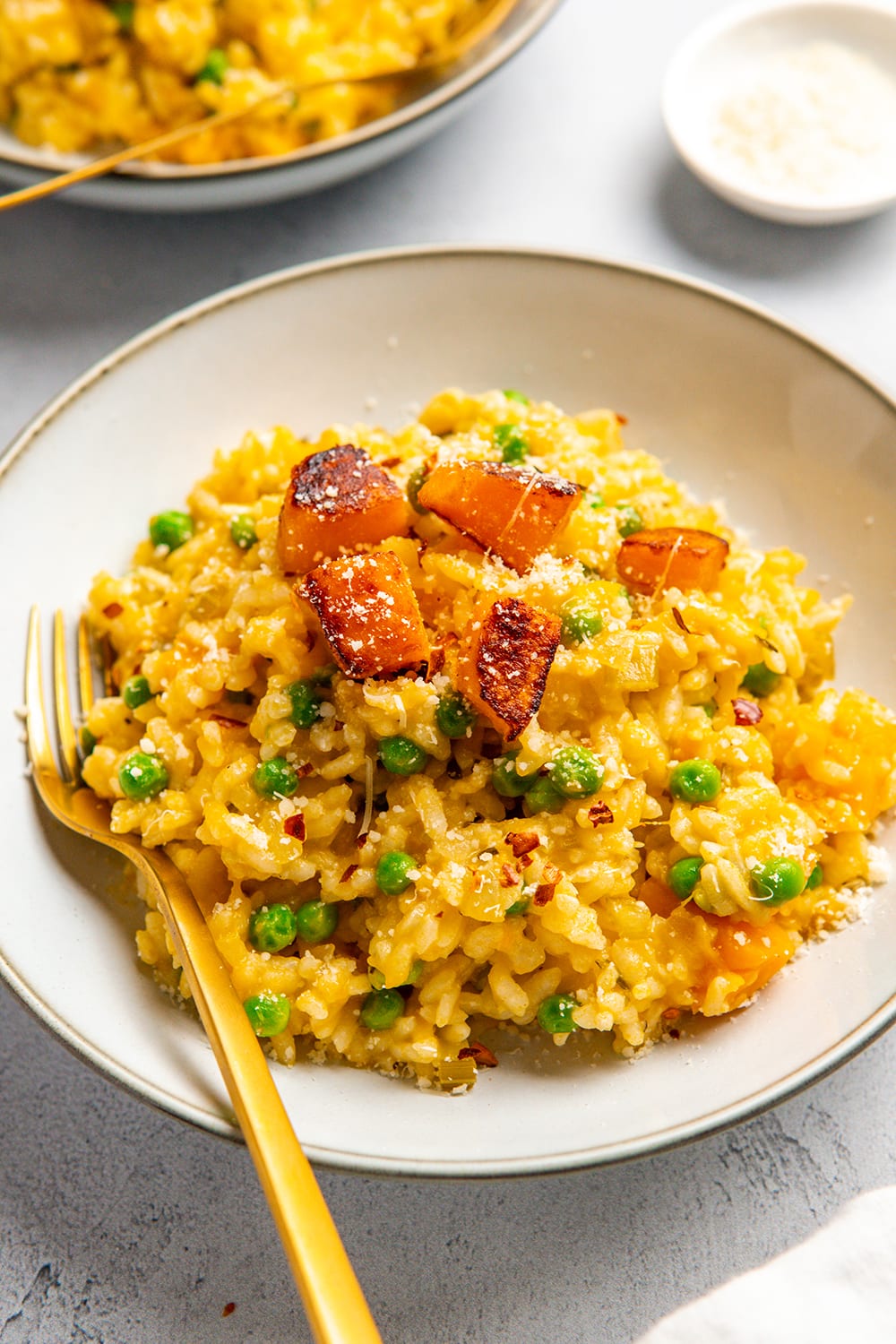 Kabocha Squash Pea Risotto