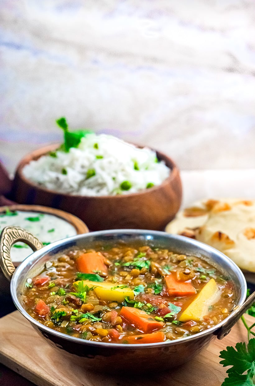 Madras Lentils With Raita