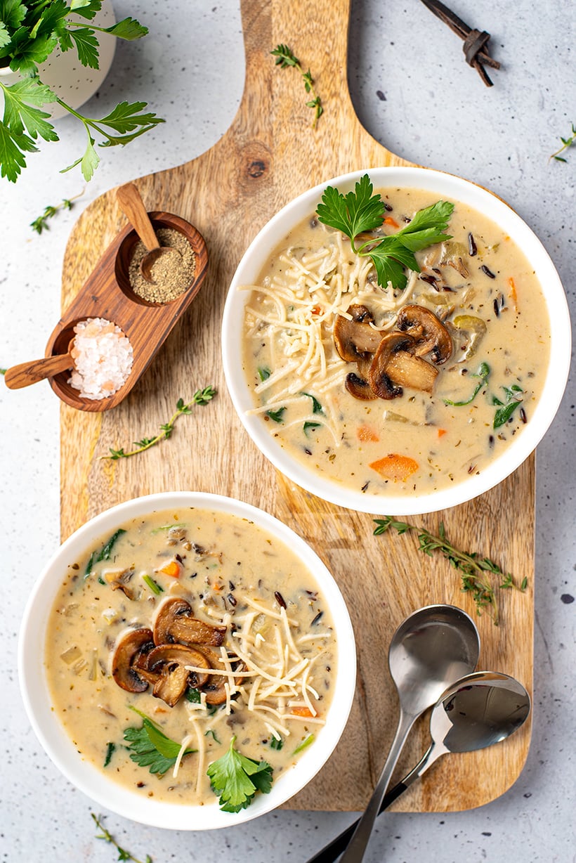Mushroom & Wild Rice Soup for the Instant Pot