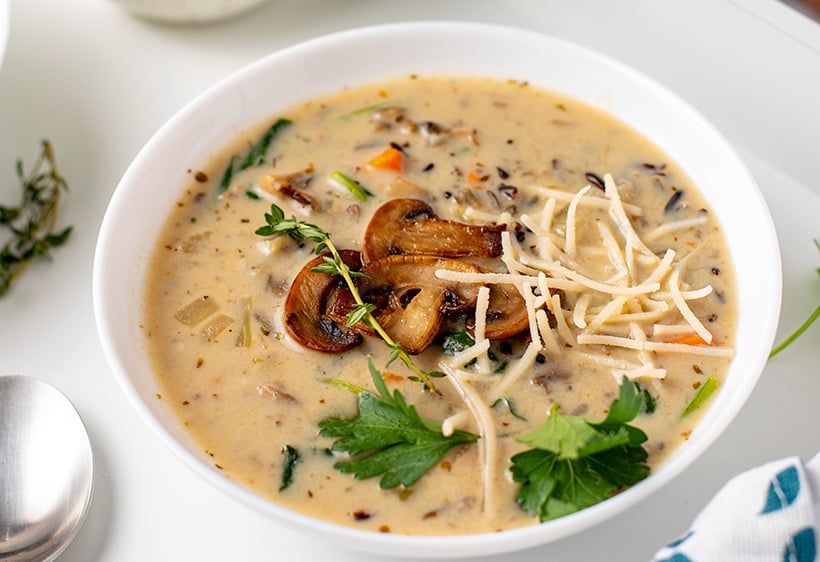 mushroom wild rice soup instant pot