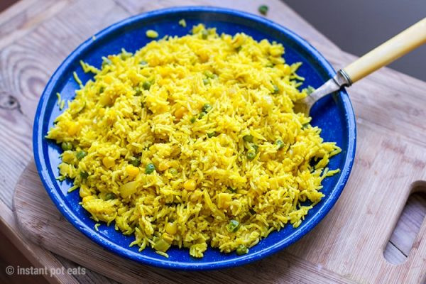 Instant Pot Yellow Rice With Corn & Peas