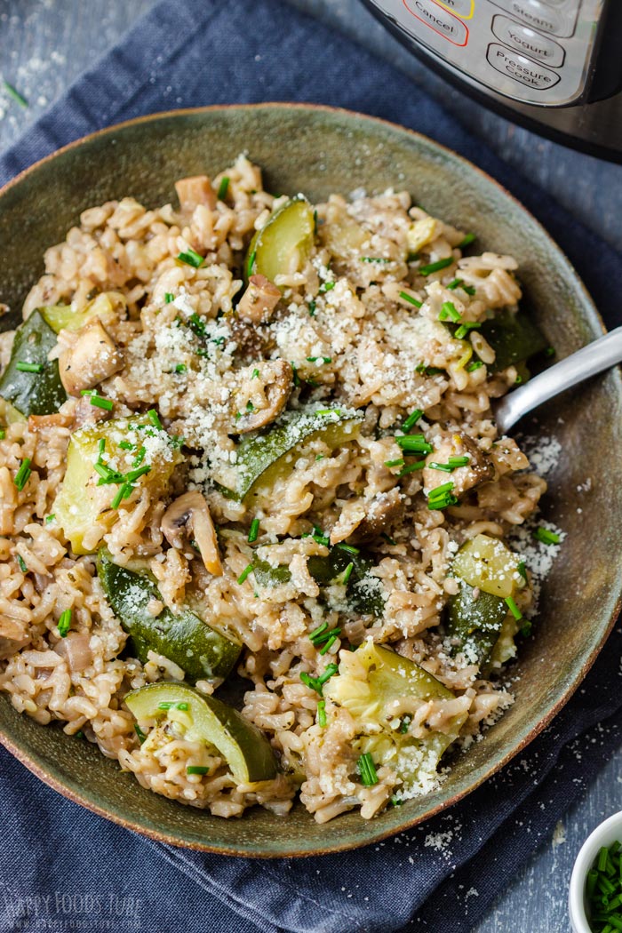 Zucchini & Mushroom Risotto From Happy Foods Tube